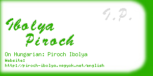 ibolya piroch business card